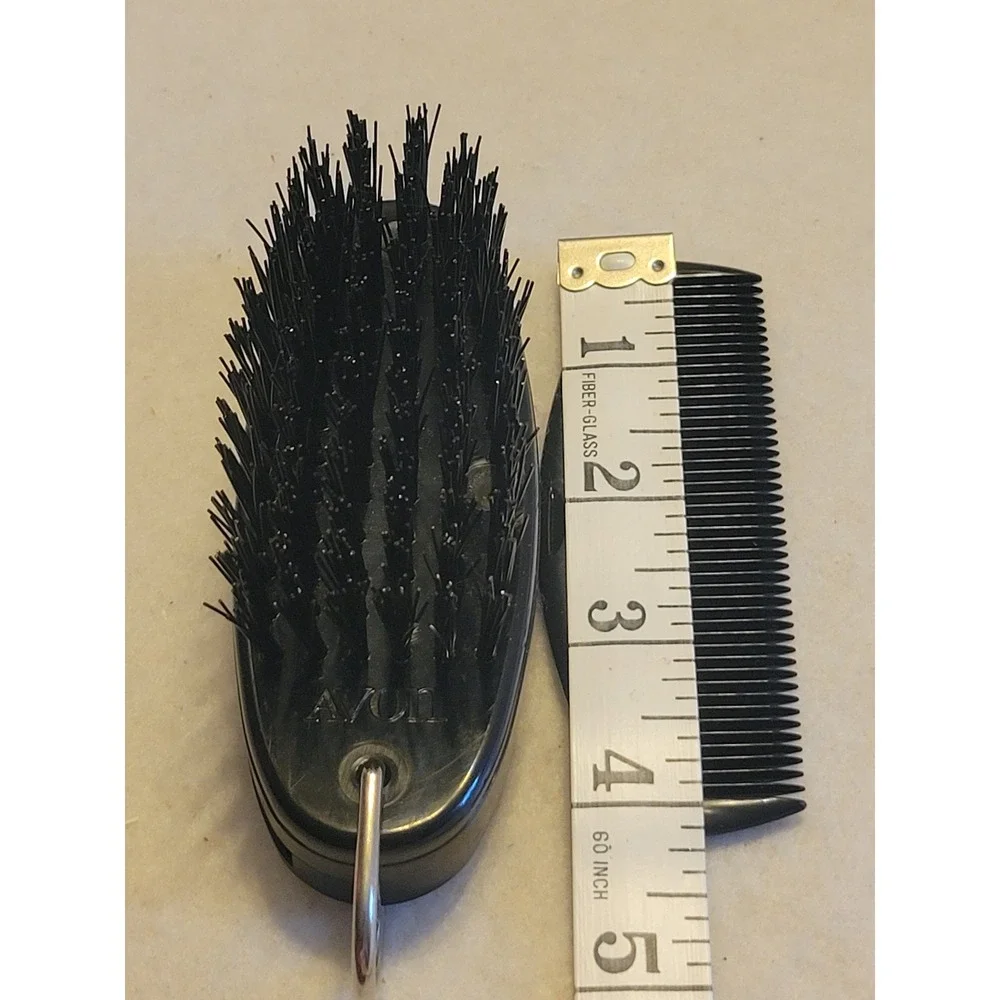 VTG Avon Jackknife Comb & Brush 1970 Collectible Vanity Plastic Set w/ Box